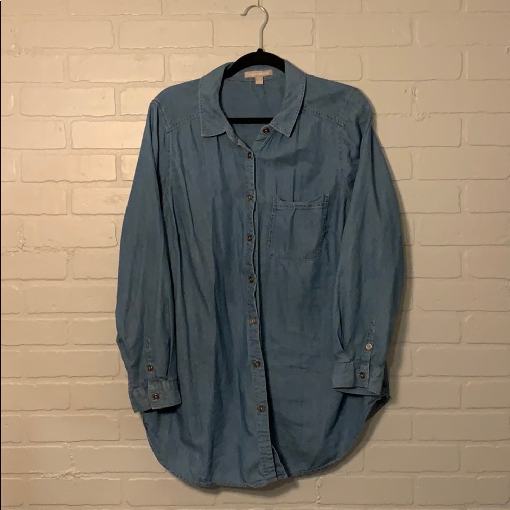 Long sleeve denim button up, light material